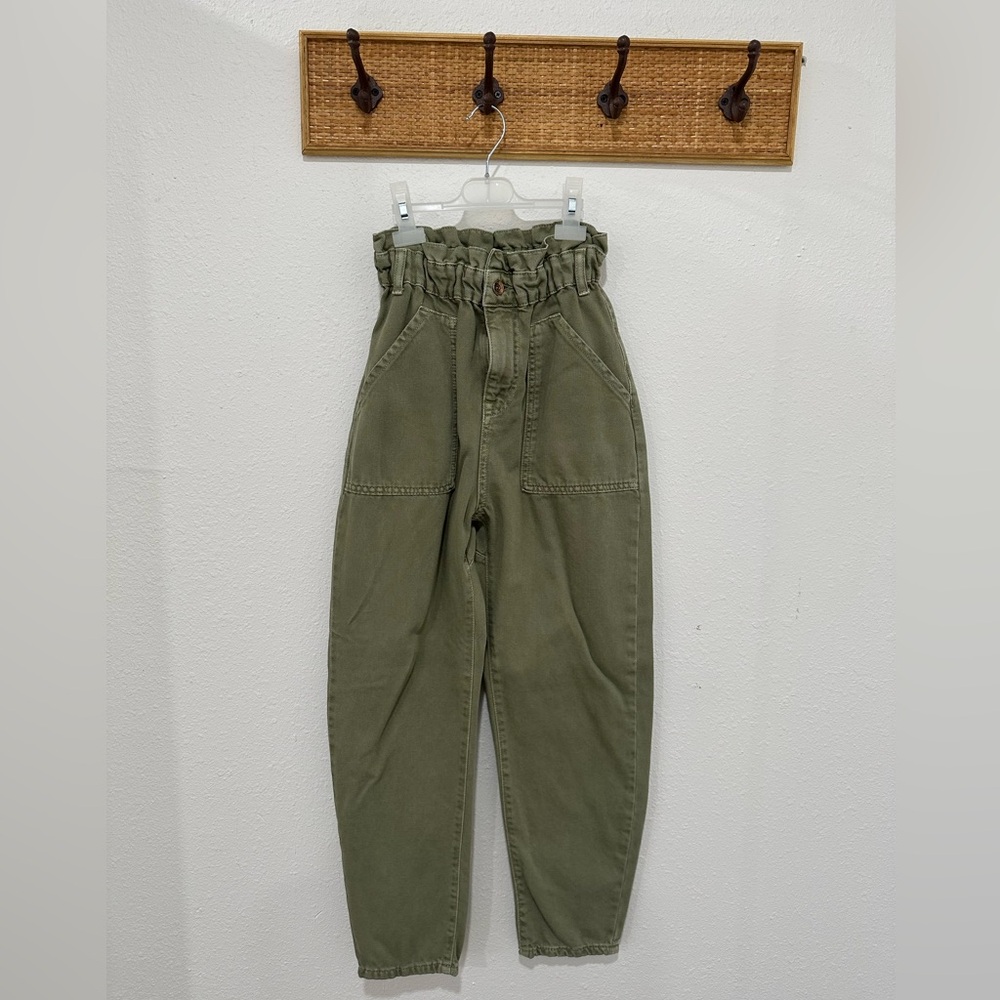 Zara soft denim army/cargo pant